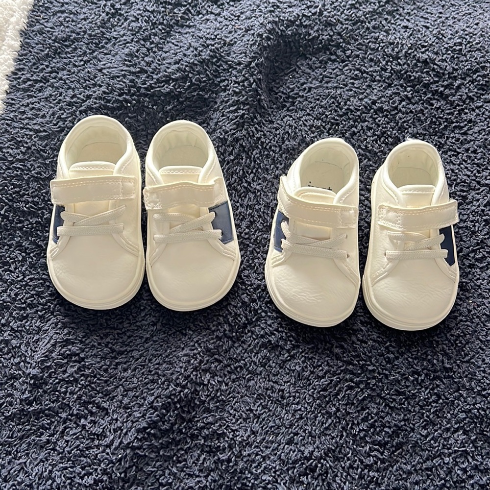 Carters just one you blue and white sneakers, size 4 - Picture 1 of 4